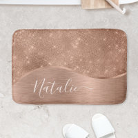 Metallic Rose Gold Glitter Personalised