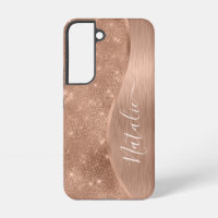 Metallic Rose Gold Glitter Personalised