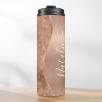 Metallic Rose Gold Glitter Personalised