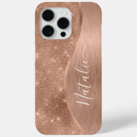 Metallic Rose Gold Glitter Personalized