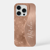 Metallic Rose Gold Glitter Personalized