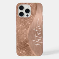 Metallic Rose Gold Glitter Personalized