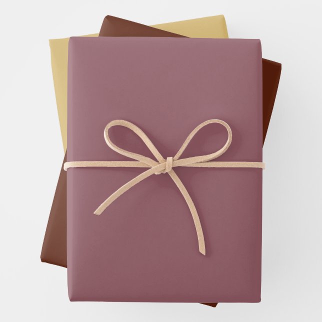 Metallic Rose Gold Pattern Wrapping Paper Sheet (In situ)