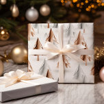 Metallic Rose Gold Pink Silver Christmas Trees Wrapping Paper Sheet<br><div class="desc">Metallic Rose Gold Pink Silver Christmas Trees</div>