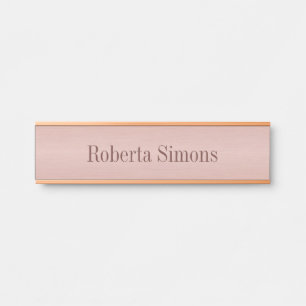 Metallic Rose Hanging Wall Nameplate