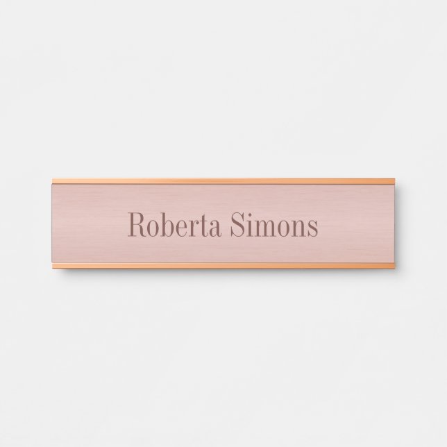 Metallic Rose Hanging Wall Nameplate (Front)