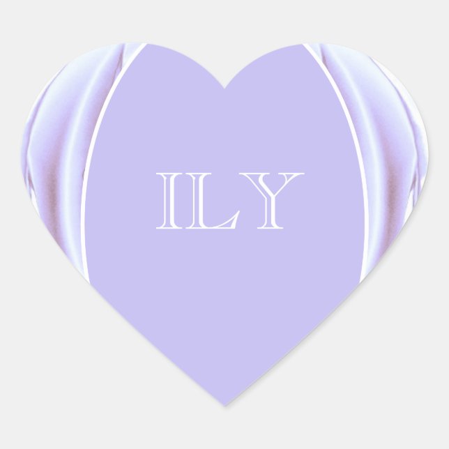 Metallic Rose Heart Sticker (Front)