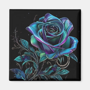Metallic Rose Magnet