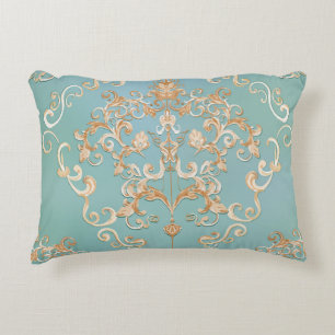 Metallic Rose Quartz: Glossy Texture Decorative Cushion