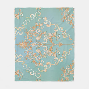 Metallic Rose Quartz: Glossy Texture Fleece Blanket