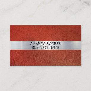 Metallic Shine Leather Background Business Card