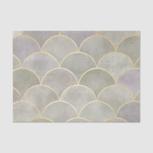 Metallic shiny art deco fan pattern, Deco, beautif Tissue Paper
