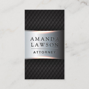 Metallic Silver Banner   Black Tiling Appointment Card