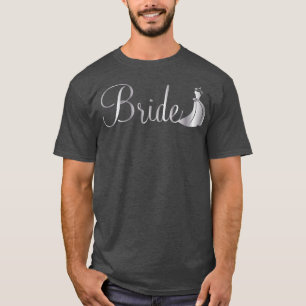 Metallic Silver Bride, Wedding, Wife, Newly Wed T-Shirt