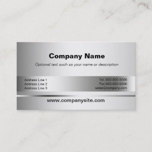 Metallic Silver Business Card Templates