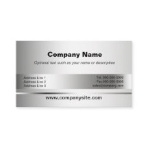 Metallic Silver Business Card Templates