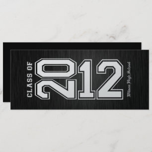 Metallic Silver Class of 2012 Graduation Invites