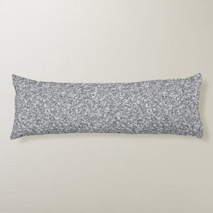 Metallic Silver Glitter Body Cushion