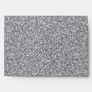 Metallic Silver Glitter Envelope