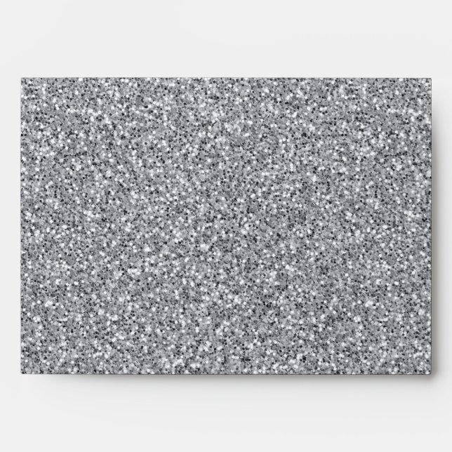 Metallic Silver Glitter Envelope (Front)