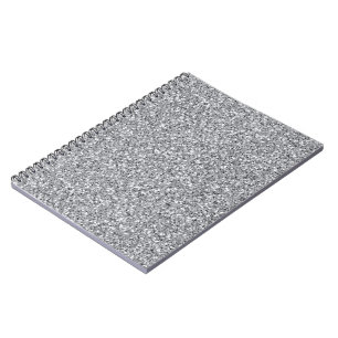Metallic Silver Glitter Notebook