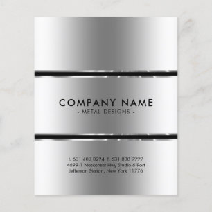 Metallic Silver-Grey & Black Stripes Flyer