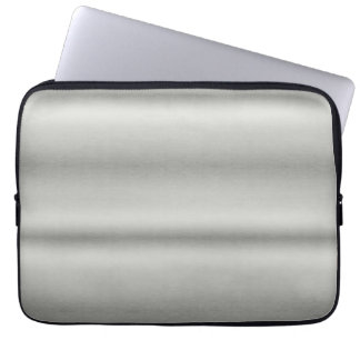 Metallic Silver Grey Brushed Aluminium Laptop Sleeve