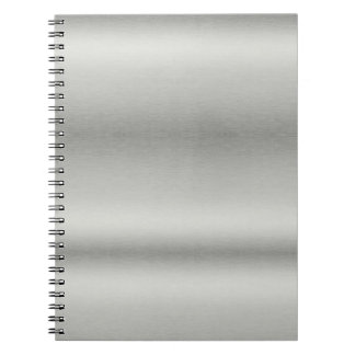 Metallic Silver Grey Brushed Aluminium Notebook