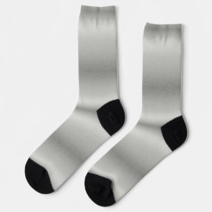 Metallic Silver Grey Brushed Aluminium  Socks