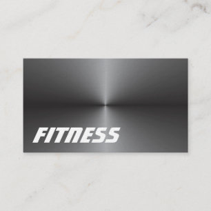 Metallic Silver Grey Fitness Sport Trendy Business Card