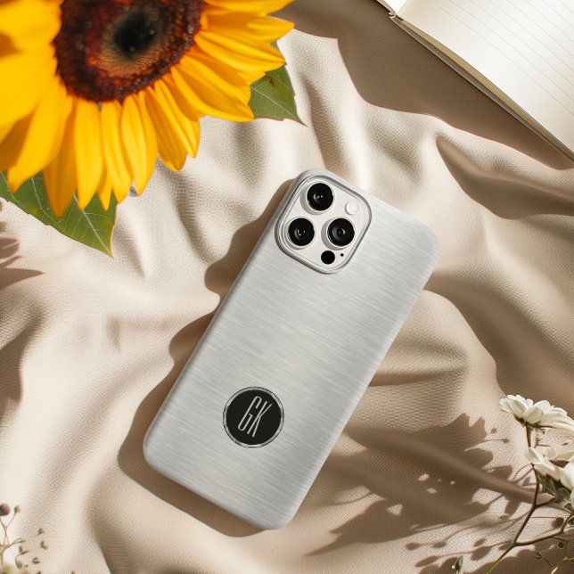 Metallic Silver Image Brushed Aluminium Look Case-Mate iPhone Case (Creator Uploaded)