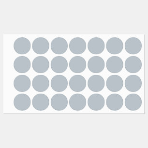 Metallic Silver Iron-On Label 1 Inch Round