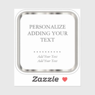 Metallic Silver - Kiss-Cut Sticker