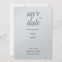 Metallic Silver Minimalist Classical Trendy