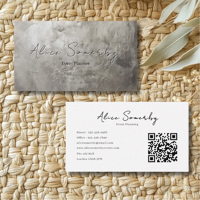 Metallic Silver modern minimalist  Business Card (Creator Uploaded)
