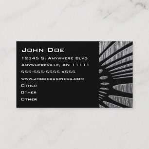 Metallic Silver Ray Accent Business Card