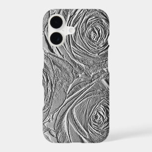 Metallic Silver Roses iPhone 5 Case