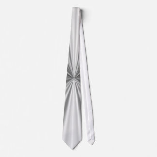 Metallic silver tie