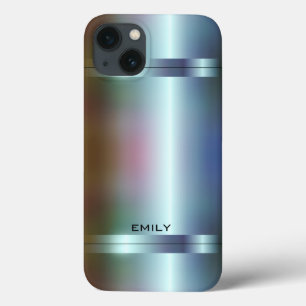 Metallic Soft Colour Tint Pink Design iPhone 13 Case