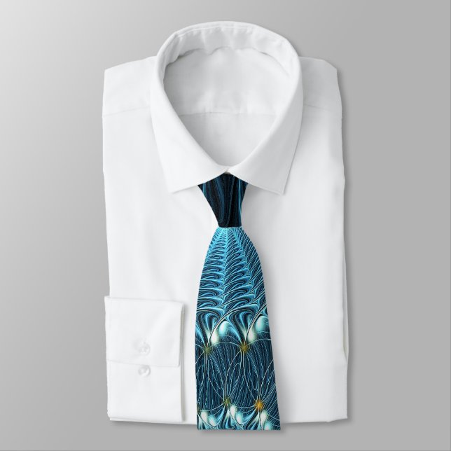 Metallic Spider Webs Tie (Tied)