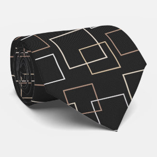 Metallic Squares Tie