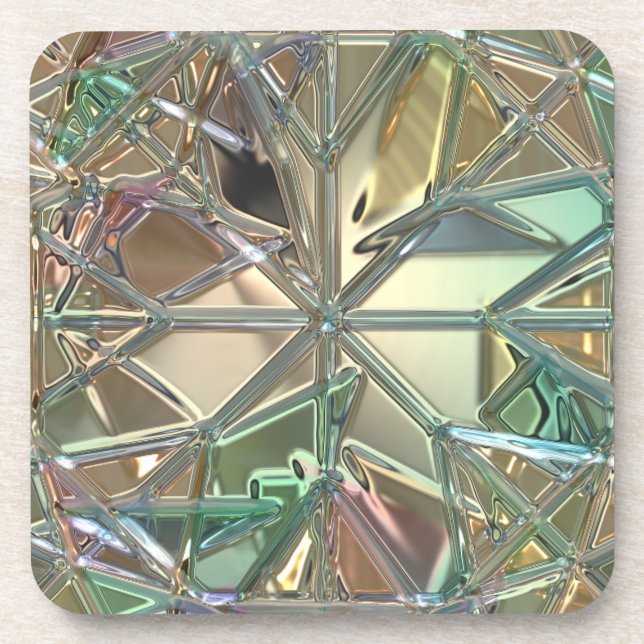 Metallic stained glass coaster (Front)
