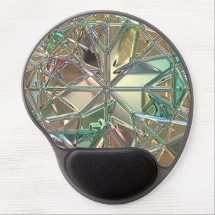 Metallic stained glass look gel mouse mat