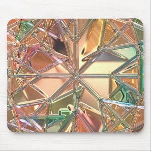 Metallic stained glass look mouse mat