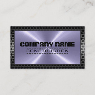 Metallic Stainless Metal Steel Border #20 Business Card