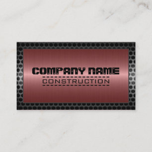 Metallic Stainless Metal Steel Border #8 Business Card