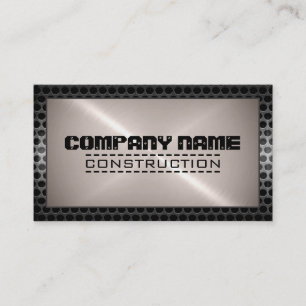 Metallic Stainless Metal Steel Border Look #43 Business Card