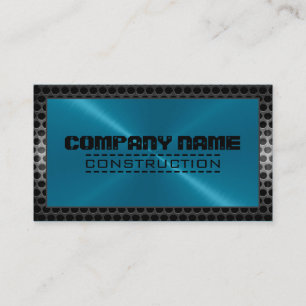 Metallic Stainless Metal Steel Border Look #9 Business Card