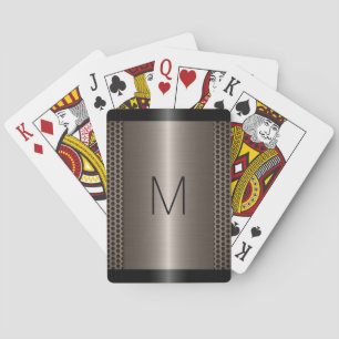 Metallic Stainless Steel Metal Look #2 Playing Cards