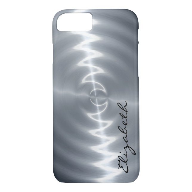 Metallic Stainless Steel Metal Look Case-Mate iPhone Case (Back)
